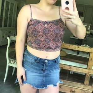 American eagle flounce crop top